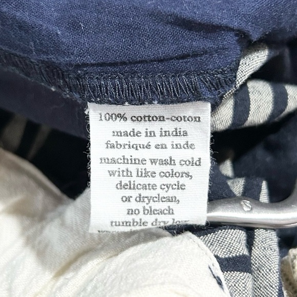 Ace & Jig Brookline‎ Cotton Crop Pant in Selvedge Stripe Navy M - Picture 4 of 4